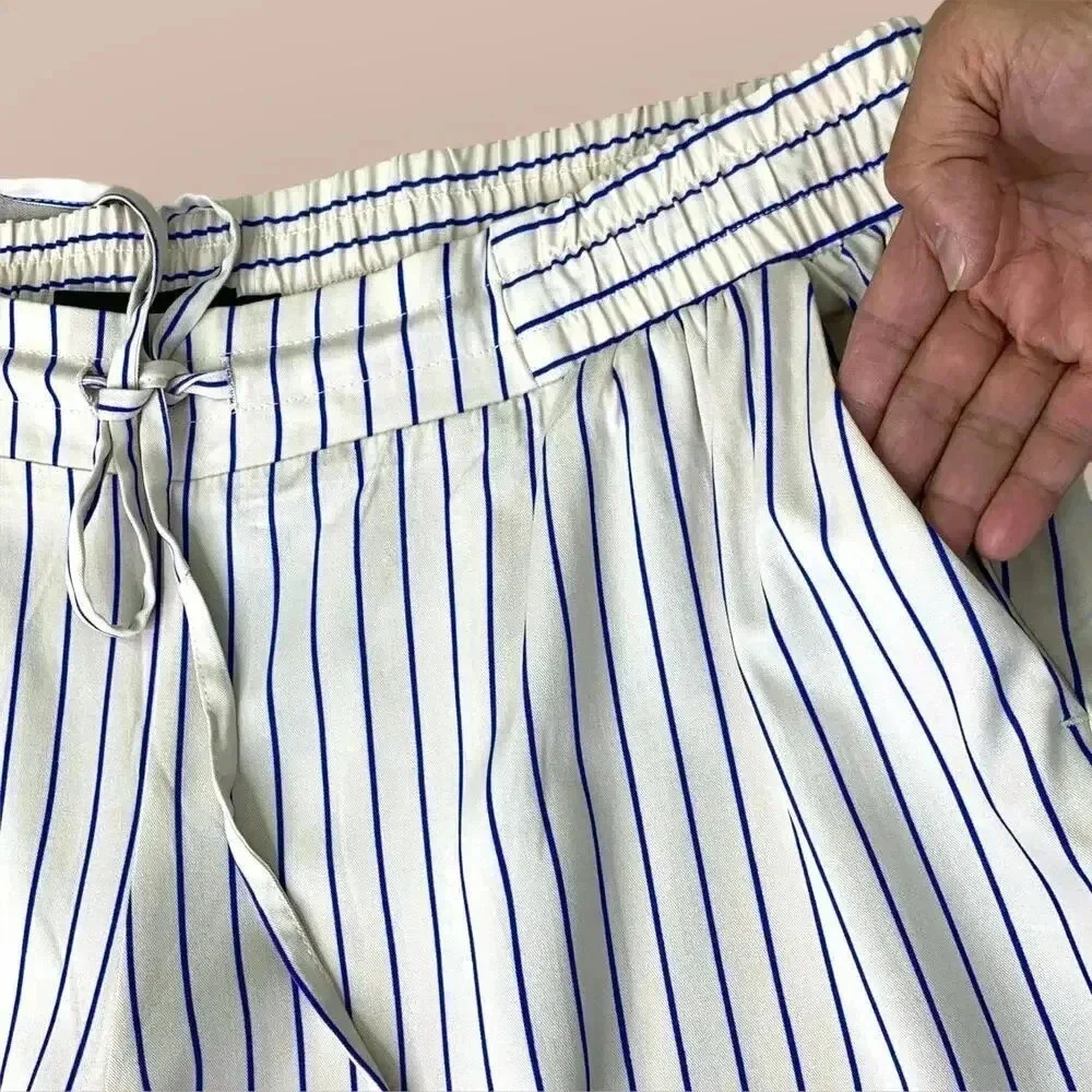 Torrid New Tapered Lightweight Lounge Pants Stretchy 2X Blue White Stripes - Picture 6 of 16